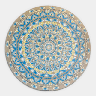 Blue mandala dots