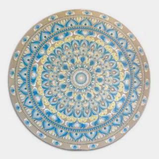Blue mandala dots