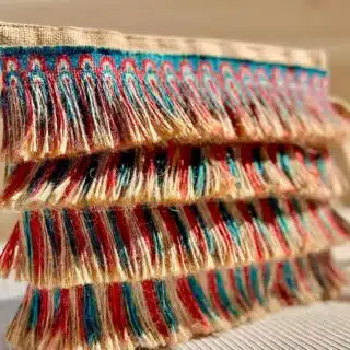 Colorful fringe clutch