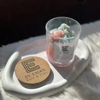 Cream & wick sented candle