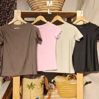 round neck basic top