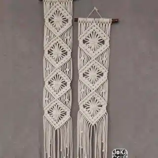 Set of 2 Macrame wall hanging - معلقة مكرمية ديكور من قطعتين