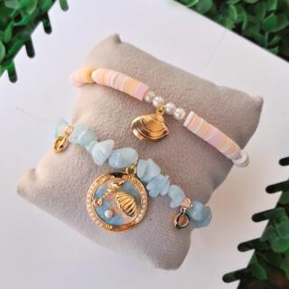 New Arrivals 28 Babyblue seashell bracelets