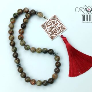 33-bead rosary made of natural jasper stones