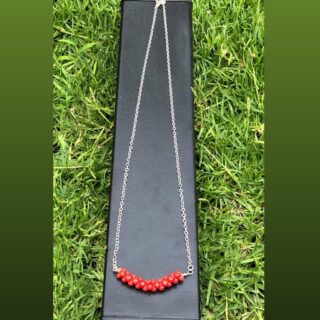 Handmade 925 Silver laser-cut coral Necklace & Bracelet