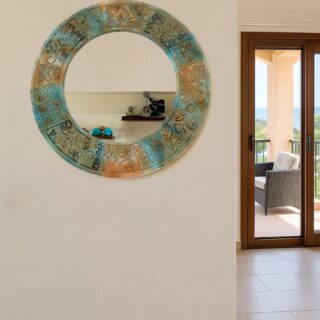 Round Patterned Mirror – 60 cm