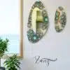 Nested Oval Mirrors with Small Panel