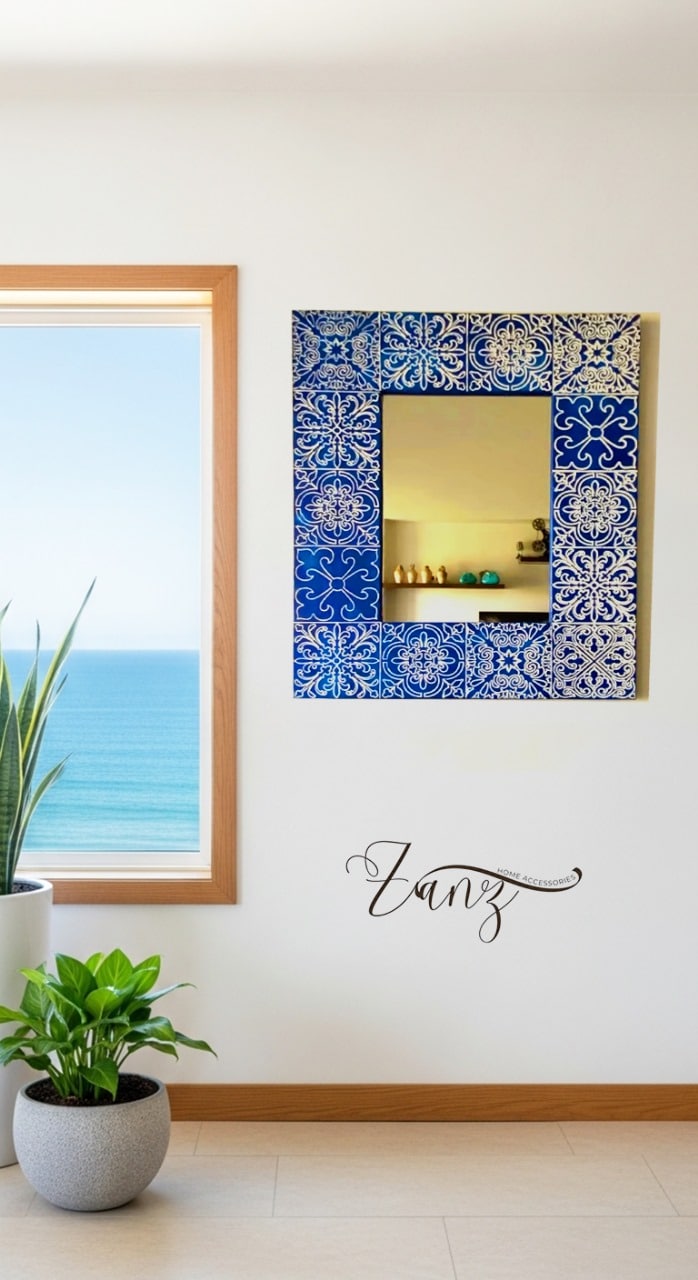 Navy Rectangular Mirror – 60 x 75 cm 1 Navy Rectangular Mirror – 60 x 75 cm