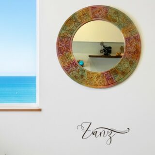 Round Patterned Mirror – 60 cm