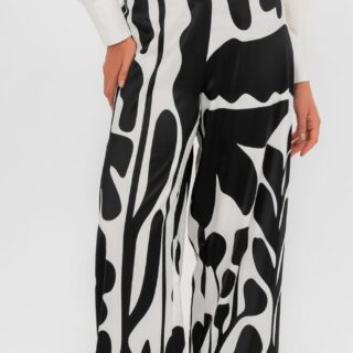 Black and white Floral Pants