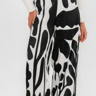 Black and white Floral Pants
