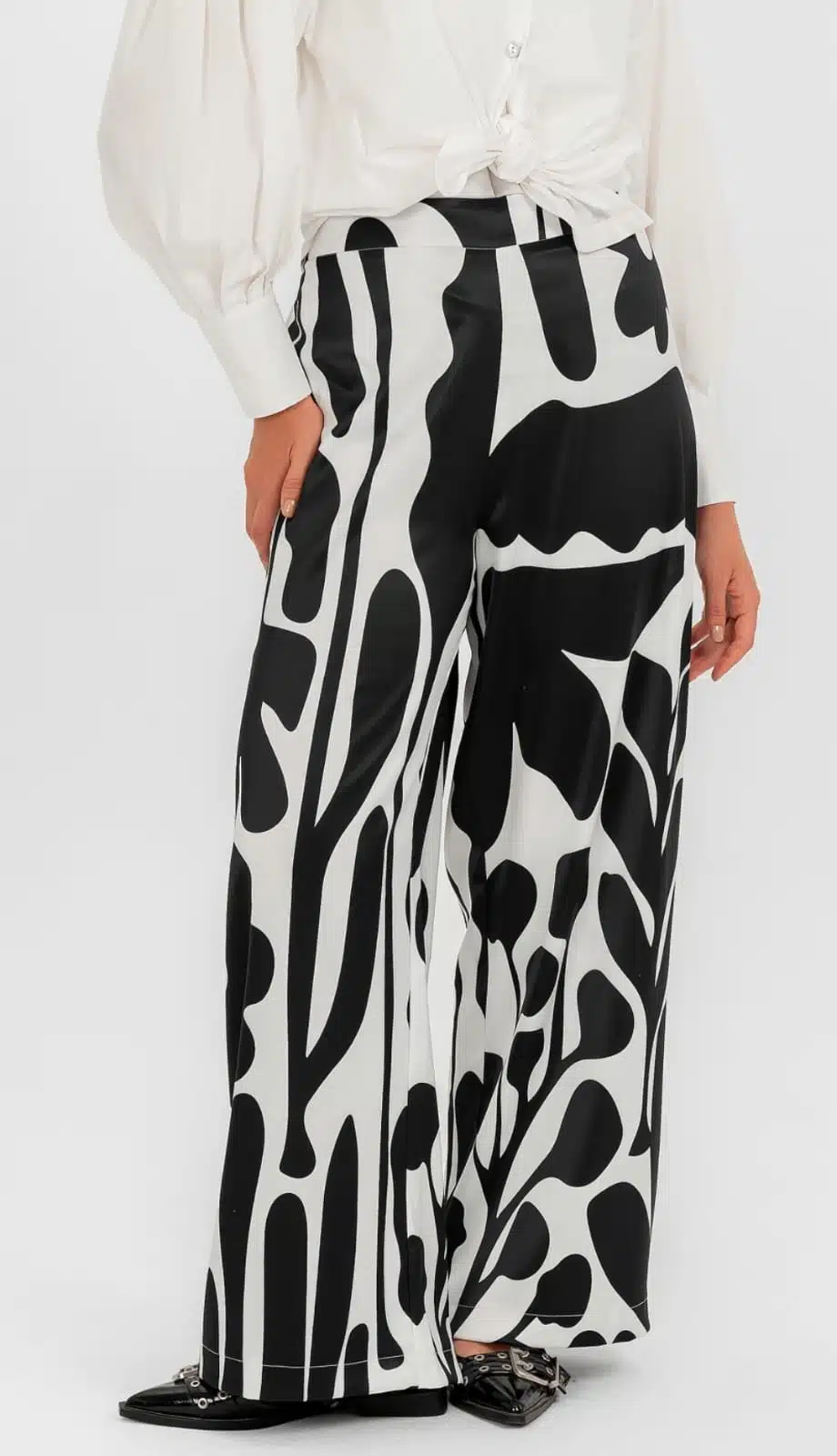 Black and white Floral Pants 1 Black and white Floral Pants