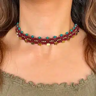 Burgundy Hematite necklace