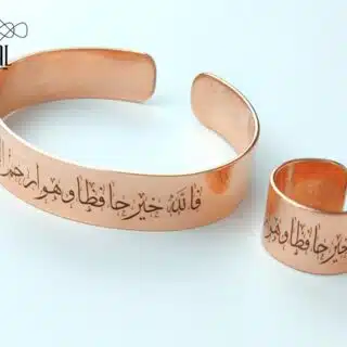 Pure red copper bracelet and ring, free size