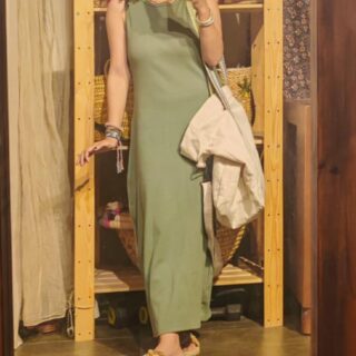 ribbed cotton basic dress