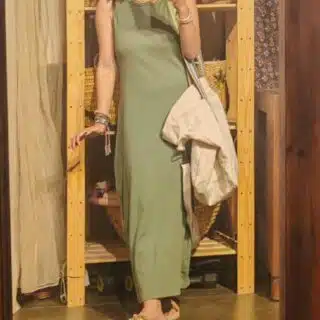 ribbed cotton basic dress