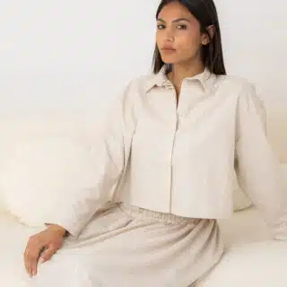 Shinny & sparkle Crop Shirt