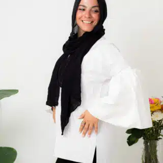 White Flared sleeves t-shirt