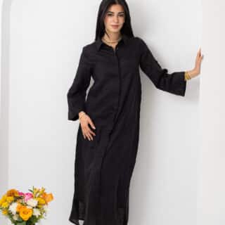 Black Linen Dress