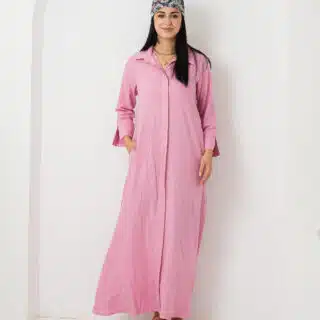 Pink Linen Dress