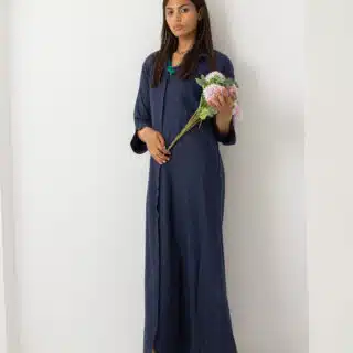 Navy Linen Dress