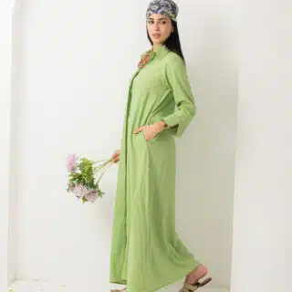 Pistachio Linen Dress