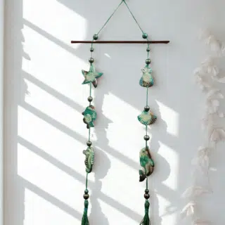 Soft Shell Harmony Greenish Brown Boho wall art