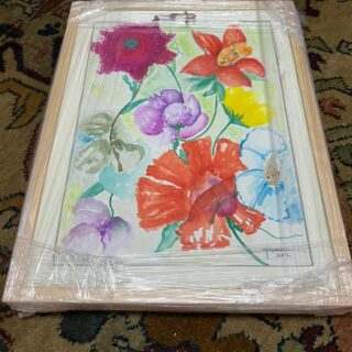 a cheerful flowery background