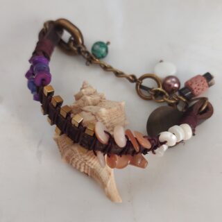 Leather stons bracelet